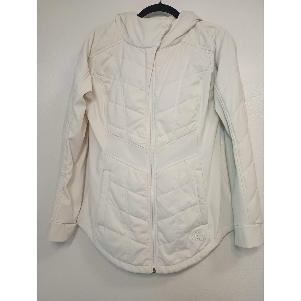 The North Face Pseudio Hooded Jacket Womens Medium White Softshell Gorpcore